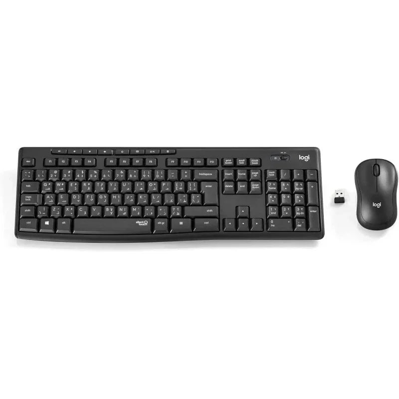 Logitech MK295 Silent Wireless Mouse Keyboard Combo With SilentTouch Technology, Full Numpad, Advanced Optical Tracking, Lag-Free Wireless, 90% Less Noise, AR Keyboard - Graphite - eBuy UAE